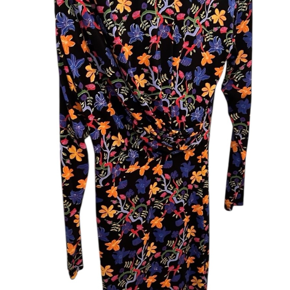 Zara Black Floral Long Sleeve Dress